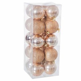 Bolas de Navidad Cobre Plástico 6 x 6 x 6 cm (20 Unidades) Precio: 8.49999953. SKU: B16SB3PZSZ