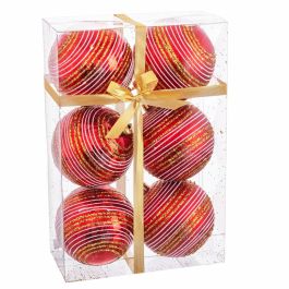 Bolas de Navidad Rojo Plástico Espiral 8 x 8 x 8 cm (6 Unidades) Precio: 8.49999953. SKU: B1H3TGFR63