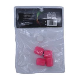 Occ Sport OCCLEV003 Tapones de Válvula Fluorescentes Universales para Coche Rosa | Pack 4 Unidades ABS | Brillan en la Oscuridad