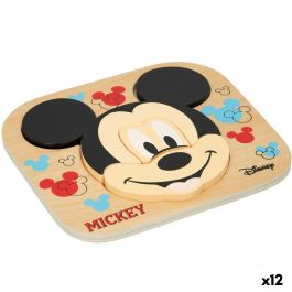 Puzzle Infantil de Madera Disney Mickey Mouse + 12 Meses 6 Piezas (12 Unidades) Precio: 64.9957308. SKU: B1JFD3SRGT
