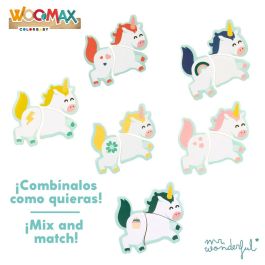 Puzzle Infantil de Madera Mr. Wonderful Unicornio + 3 Años 3 Piezas (12 Unidades)