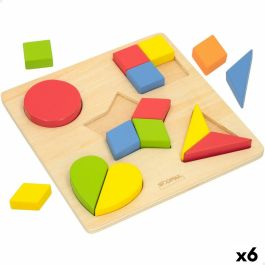 Puzzle Infantil de Madera Woomax Formas + 12 Meses 16 Piezas (6 Unidades)