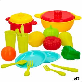 Set de Alimentos de Juguete Colorbaby Menaje y utensilios de cocina 20 Piezas (12 Unidades)