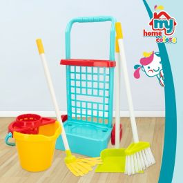 Carrito de Limpieza con Accesorios Colorbaby My Home 30,5 x 55,5 x 19,5 cm (4 Unidades)