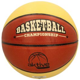 Balón de Baloncesto Aktive 5 Beige Naranja PVC 6 Unidades