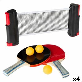 Set Ping Pong con Red Aktive 165 x 19,5 x 5,5 cm (4 Unidades)