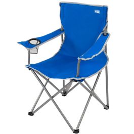 Silla Plegable para Camping Aktive Azul 45 x 82 x 47 cm (4 Unidades)
