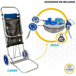 Carro Multiusos Aktive Azul 47 x 100 x 52 cm (4 Unidades)