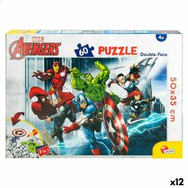 Puzzle Infantil The Avengers Doble cara 60 Piezas 50 x 35 cm (12 Unidades) Precio: 64.95000006. SKU: B18P7HSVJC