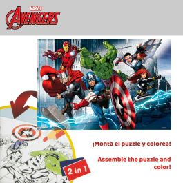 Puzzle Infantil The Avengers Doble cara 60 Piezas 50 x 35 cm (12 Unidades)