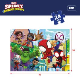 Puzzle Infantil Spidey Doble cara 24 Piezas 70 x 1,5 x 50 cm (6 Unidades)