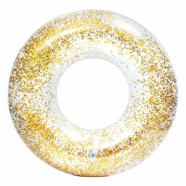 Flotador Hinchable Donut Intex Transparente Purpurina Ø 119 cm (6 Unidades)