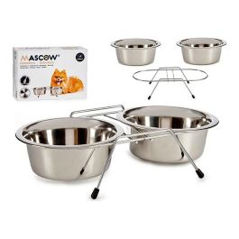 Mascow Set 2 Comederos Acero Inoxidable Grado 304 para Mascota 800 ml Antideslizante Plata 35 x 18 x 9 cm (12 Unidades) Precio: 66.50000038. SKU: S3608582