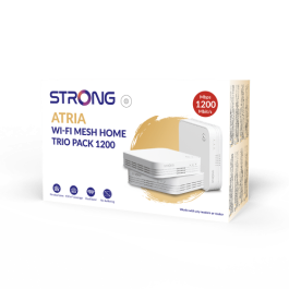 STRONG WI-MESH HOME TRIO PACK 1200 Doble Banda (2,4 GHz / 5 GHz) Wi-Fi 5 (802.11ac) Blanco Pack de 3
