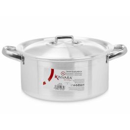 Kinvara Cacerola Aluminio 22 cm 4 L Plata Apto Gas Horno Lavavajillas (Set de 10)