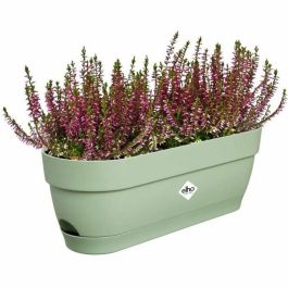 Elho ELH8711904521745 Plantador Rectangular con Depósito de Agua de Plástico, Ø 50 cm, Verde