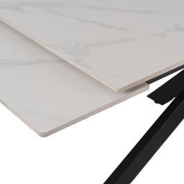 Mesa Extensible Blanco-Negro 170 X 90 X 76 cm