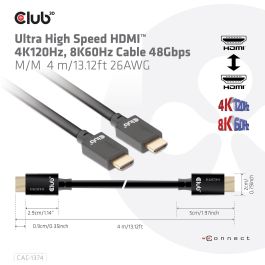 Club3D Cable HDMI A a A 2.1 Ultra High Speed 10K HDR 4m