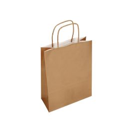 Bolsa Papel Q-Connect Celulosa Natural Liso L Con Asa Retorcida 320x400x14 mm 25 unidades