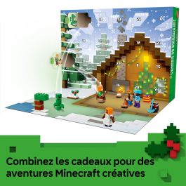 LEGO 21280 Calendario de Adviento Minecraft 2025: Juego de construcción navideño para niños 7+ años