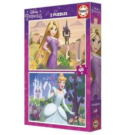 Puzzle 2x48 piezas princesas disney (rapunzel y cenicienta) Puzzle 2x48 piezas princesas disney (rapunzel y cenicienta)