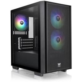 Thermaltake Versa H16 TG ARGB Micro Torre PC Negra para Placas Base micro ATX, Mini-ITX con Vidrio Templado