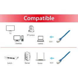 EQUIP 605634 Cable de Red Cat6A S/FTP LSZH de 5m Azul con Conectores RJ45 Chapados en Oro