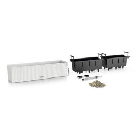 Lechuza LEC4008789156105 Jardinera Balconera Cottage 80 Kit Completo Blanco 12L