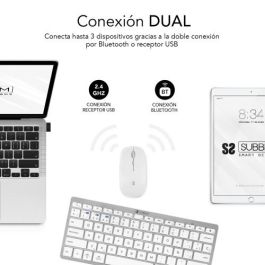 SUBBLIM Combo Multidispositivo Compacto Plateado/Blanco SUBBLIM Combo Multidispositivo Compacto Plateado/Blanco