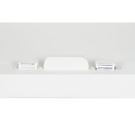 DKD Home Decor Buffet Urban Colección Daniela 3 Cajones 2 Puertas 2 Estanterías Madera Mango Acacia Cristal Blanco Marrón 180x45x90 cm