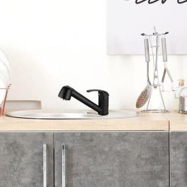 Edouard Rousseau AAAPS00243 Grifo Monomando Lavabo BAGO, Ducha Extraíble 2 Chorros, Negro Mate, Diseño Clásico Edouard Rousseau AAAPS00243 Grifo Monomando Lavabo BAGO, Ducha Extraíble 2 Chorros, Negro Mate, Diseño Clásico