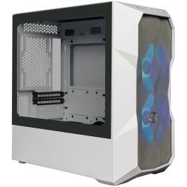 CoolerMaster MasterBox TD300 Mesh White - Caja PC Mini Tower Blanco, M-ATX/Mini-ITX, con Ventana Lateral e Iluminación Multi