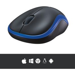 Logitech Ratón Inalámbrico M185 Plug-and-Play, Transmisión Rápida, Conveniencia y Libertad Inalámbrica, Larga Duración Batería