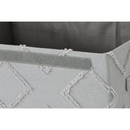 DKD Home Decor Cesta Basicos Gris Crema 30 x 50 x 40 cm (2 Unidades)