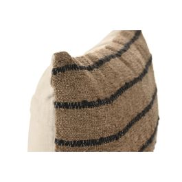 DKD Home Decor Cojín Tradicional de Algodón y Velvet Marrón Negro 30 x 50 cm (2 Unidades)