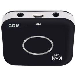 CGV 50903 MyBTplayer 1.0 Receptor Bluetooth con función Kit Manos Libres, NFC y 2 salidas de jack de 3,5 mm - Negro