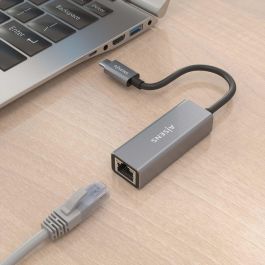 AISENS - CONVERSOR USB3.1 GEN1 USB-C A ETHERNET GIGABIT 10/100/1000 MBPS, GRIS, 15CM