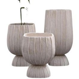 Macetero Moderno DKD Home Decor Crudo 35 x 45 x 35 cm