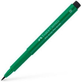 Faber Castell Rotulador Pitt Artist Pen Brush, Punta Pincel, Verde Ptalocianina Oscuro, Tinta Pigmentada, Set de 10 (Set de 10)
