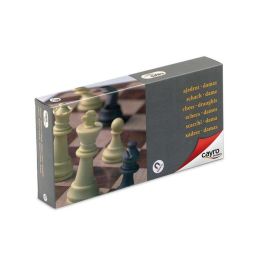 Cayro Juego de Ajedrez y Damas Magnético 24x24 cm Plástico 2 Jugadores 7+ años