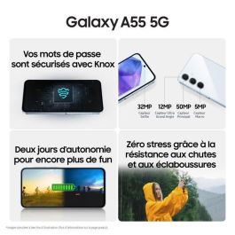 Smartphone Samsung A55 5G L.VIOLET 8 GB RAM 256 GB Negro Lila