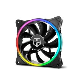 Nox Ventilador X-FAN 120 mm ARGB, Doble Anillo LED RGB Rainbow, Ultra Silencioso, Gran Flujo de Aire