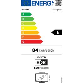 Hisense 65E77Q PRO Smart TV 164cm 65" 4K QLED
