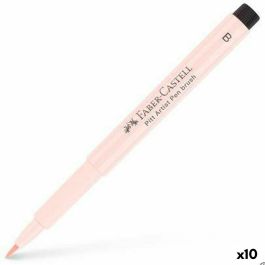 Faber Castell Rotulador Pitt Artist Pen Brush, Tinta Pigmentada, Punta Pincel Flexible, Rosa Palo (Set de 10) (Set de 10)