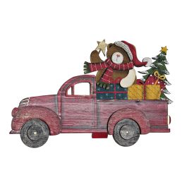 DKD Home Decor Decoración Pared Navidad Tradicional Set 4 Unidades de Madera con Coche y Oso Colores Rojo Azul Amarillo 30x20x7 cm Precio: 22.3608. SKU: B19FYPFRZ4