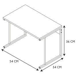 Home Deco Factory Estante Organizador Microondas Essentiel 54x34x36 cm