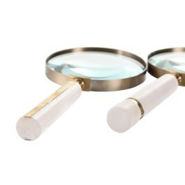 Lupa De Mano Colonial DKD Home Decor Blanco Dorado 14 x 4 x 29.5 cm (6 Unidades) Lupa De Mano Colonial DKD Home Decor Blanco Dorado 14 x 4 x 29.5 cm (6 Unidades)