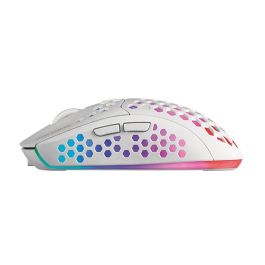 MARS GAMING MMW3 Ratón Inalámbrico Gaming 3200 DPI Blanco RGB Flow