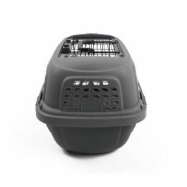 M.PETS PET6953182725855 Jaula de Transporte para Gatos ECO GIRO de Plástico Talla S Gris