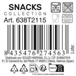 La Mediterranea Bol Snacks Transparente Ø 13 x 5 cm (48 Unidades) La Mediterranea Bol Snacks Transparente Ø 13 x 5 cm (48 Unidades)